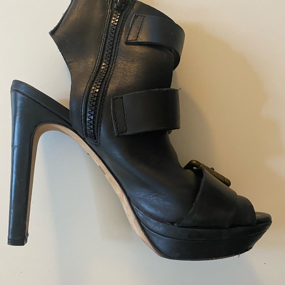 Diesel Melrose Riley Platform Heel Black Leather - Picture 5 of 8
